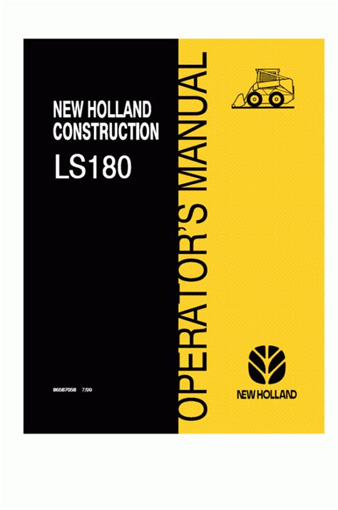 operator's manual for new holland ls180 skid steer|new holland ls180 review.